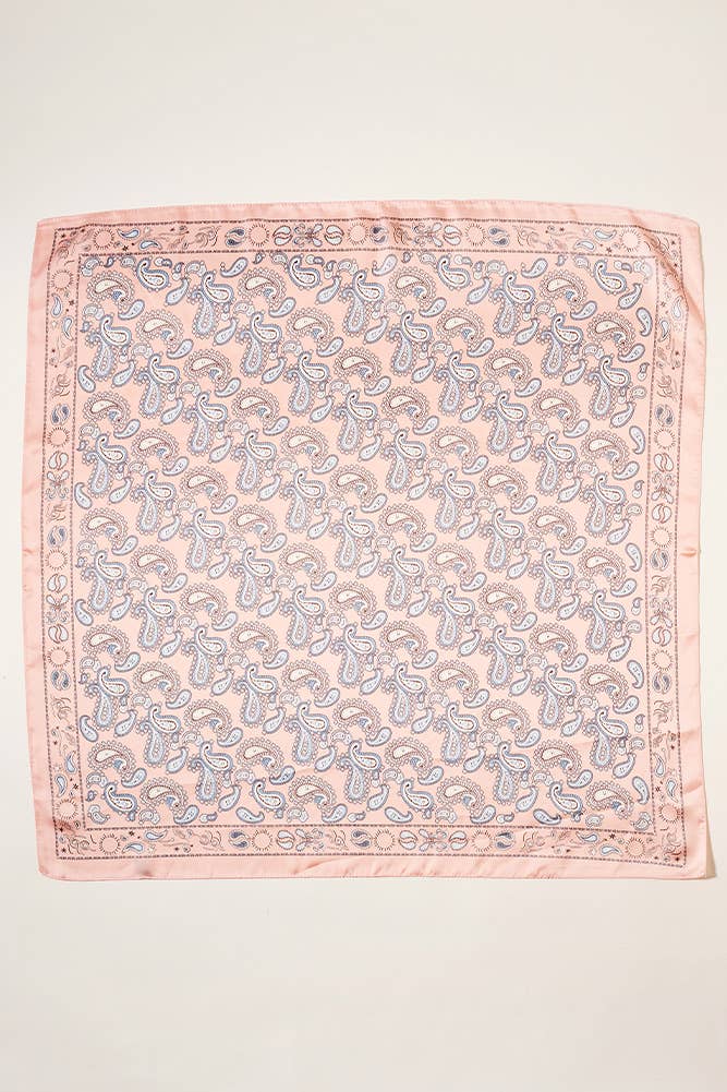 Paisley Pattern Square Silky Scarf